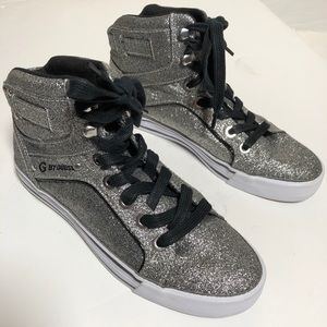 G by Guess womens sparkle high top sneakers size 8